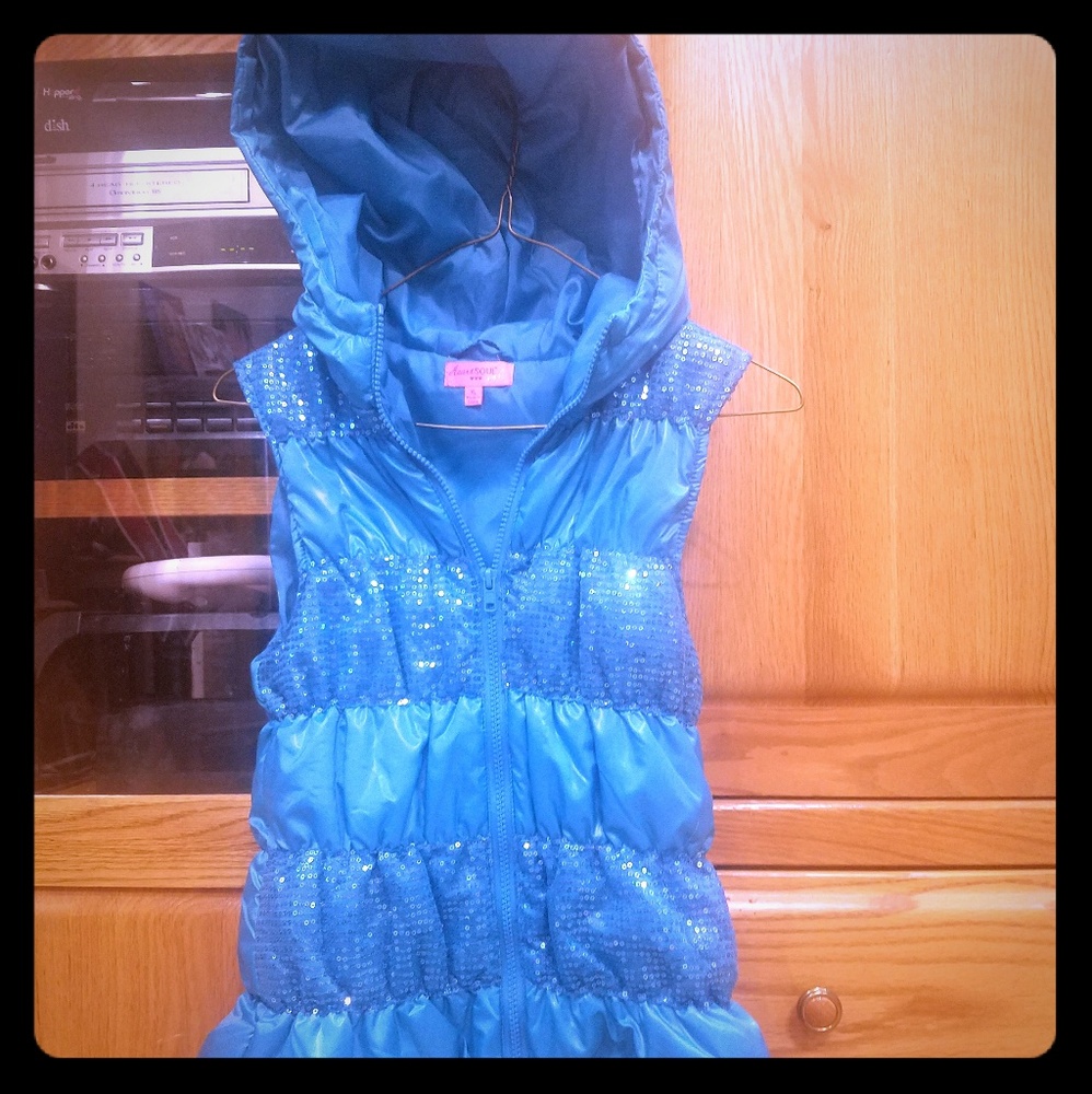 Blue sequence vest
